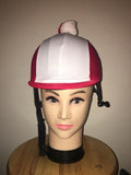Racer Side Star Helmet Covers with Pompom Custom Order