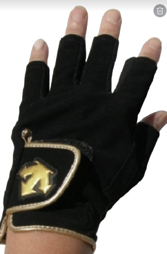 Riding gloves by Descente Black