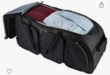 Tack Travel bag 30 Inch Multi-Pocket Upright Rolling Duffel Bag, Black, 30-Inch