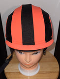 Racer 2 tone Helmet Covers Striped with Pompom