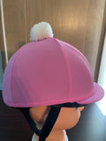 Racer Solid Classic Helmet Covers with Pompom