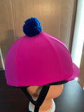 Racer Solid Classic Helmet Covers with Pompom