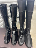 Racer Black Leather Tall  QH Race Boot